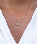 Collier chaîne et petite médaille fleur Plaqué or - 1