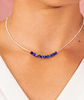 Collier chaîne et barrette de Lapis Lazuli Argent 925 - 1
