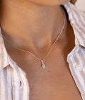 Collier chaîne et pendentif goutte Amazonite Argent 925 - 1