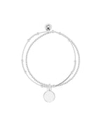 Bracelet perles deux rangs et pampille Argent 925 - 2