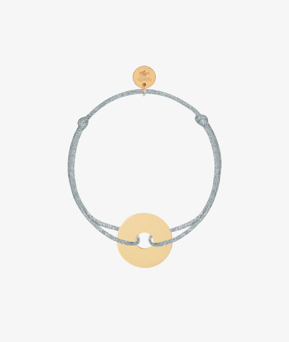 Bracelet cordon scintillant et petite cible Plaqué or - 2