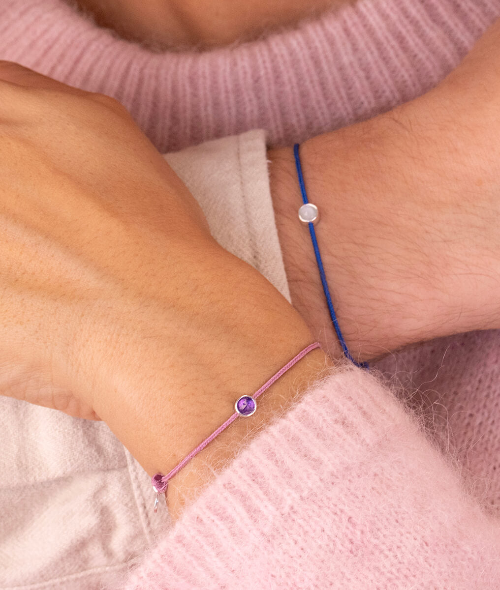 Bracelets couple pierre de naissance Argent 925 - 1