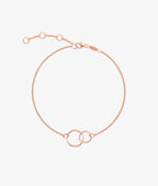 Bracelet chaîne anneaux fins entrelacés Plaqué or rose - 2