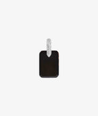 Médaille rectangle et zircons Argent 925 - 1