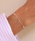 Bracelet chaîne 3 zircons suspendus Argent 925 - 1