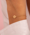 Bracelet chaînette et étoile scintillante Plaqué or - 1