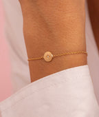 Bracelet chaînette et étoile scintillante Plaqué or - 1