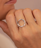 Bague anneau épais Argent 925 - 1