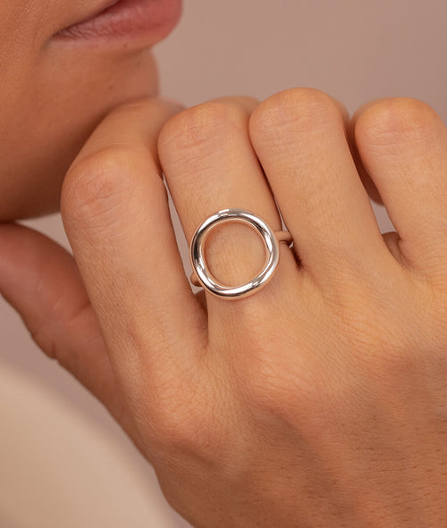 Bague anneau épais Argent 925 - 1