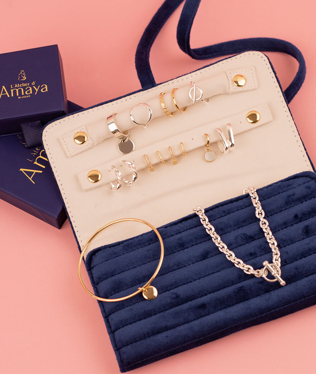 Pochette à bijoux en velours L'Atelier d'Amaya - 1