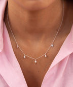 Collier chaîne 5 mini pastilles texturées Argent 925 - 1
