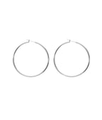Boucles d'oreilles créoles 4 cm Argent 925 - 2