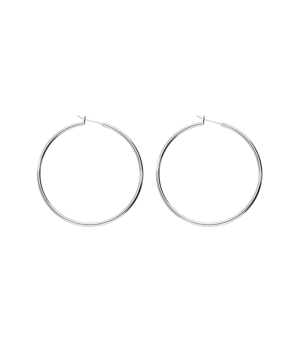 Boucles d'oreilles créoles 4 cm Argent 925 - 2
