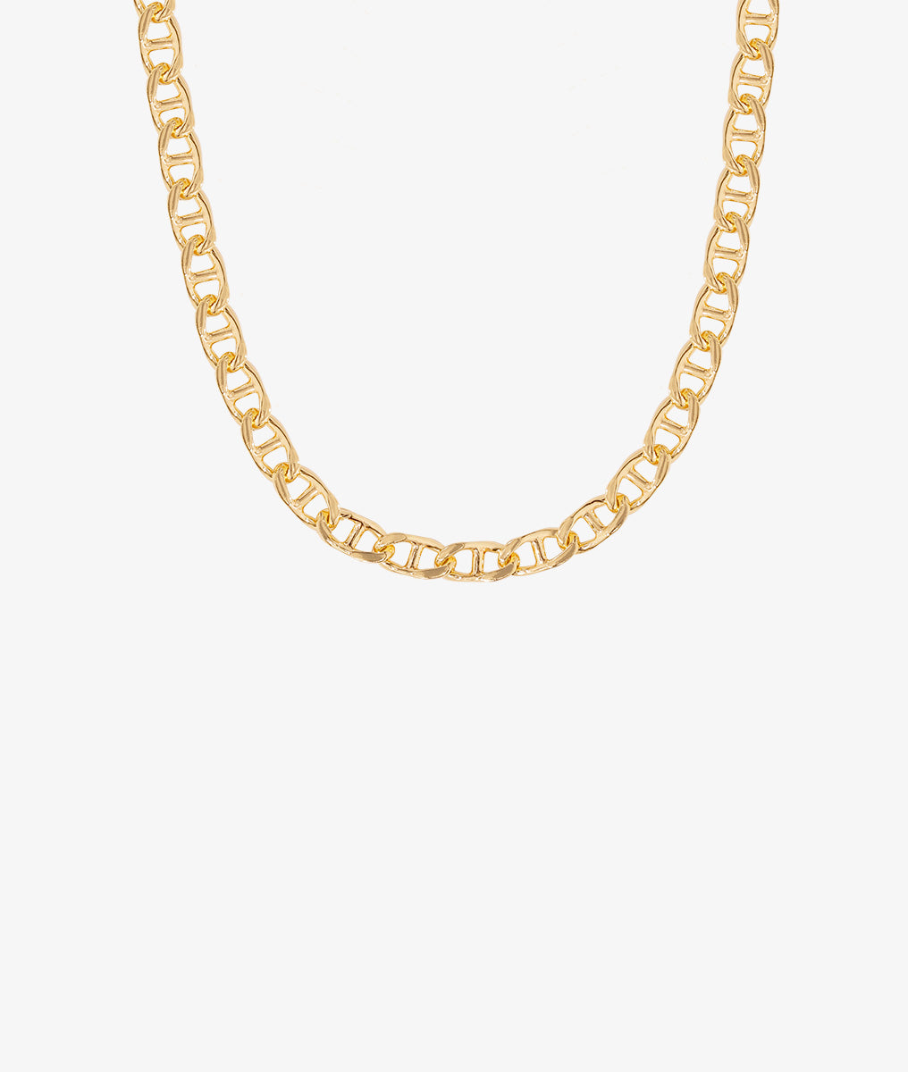 Collier chaîne maille marine Plaqué or - 2
