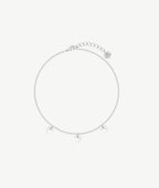 Bracelet chaîne 3 zircons suspendus Argent 925 - 2
