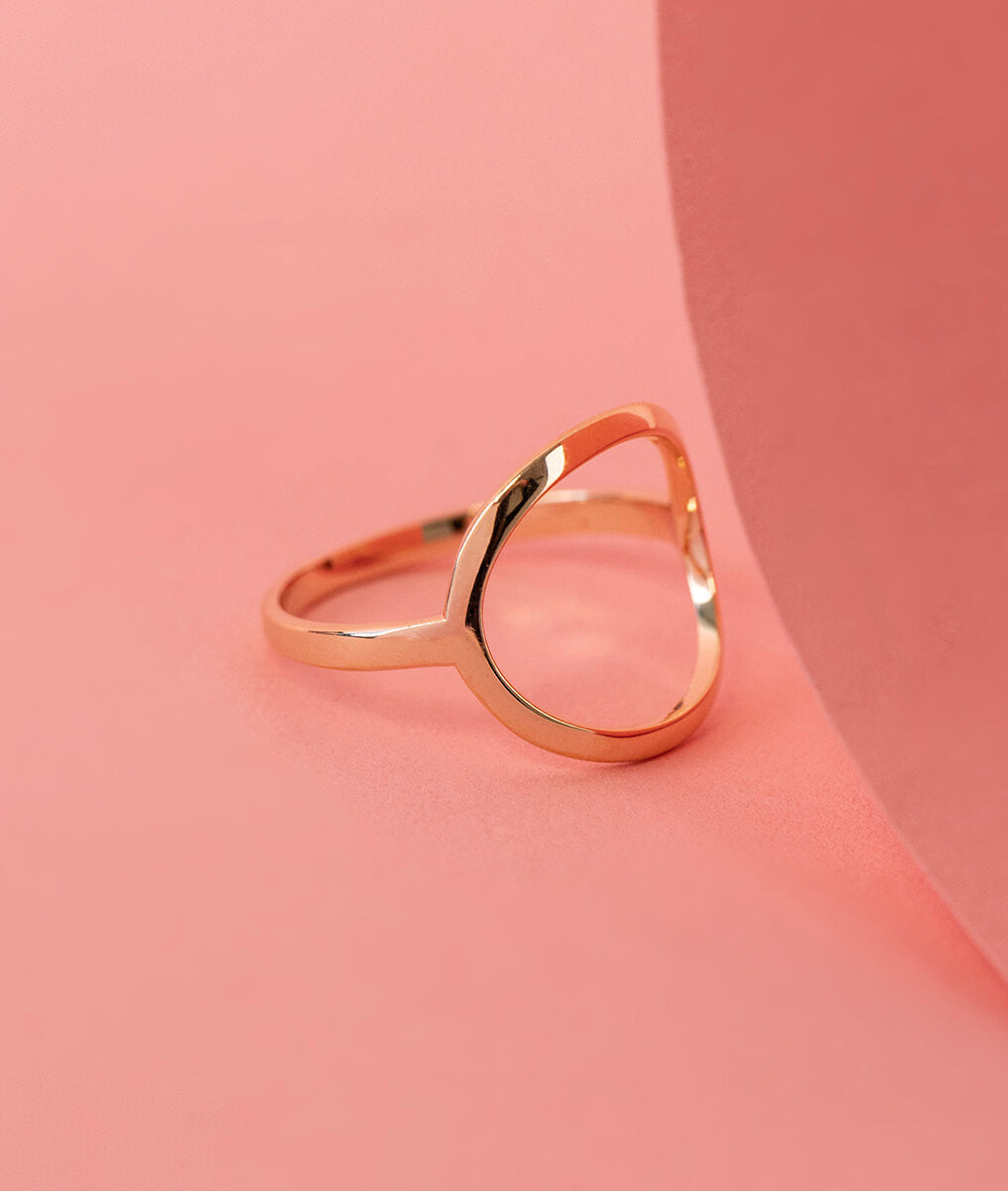 Bague anneau Plaqué or - 2