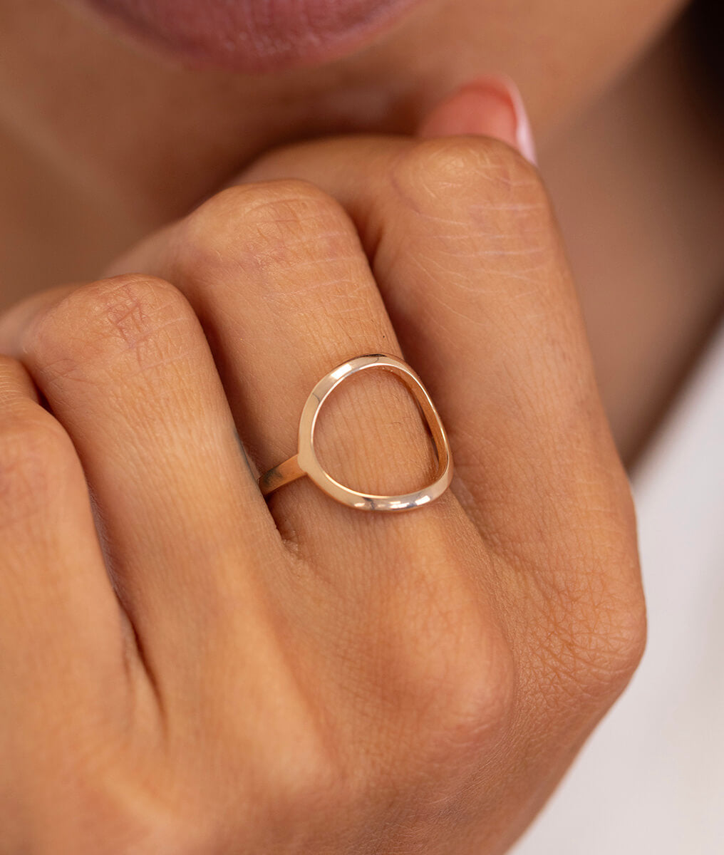 Bague anneau Plaqué or - 1