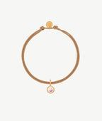 Bracelet cordon et pendentif solitaire zircon Plaqué or - 2