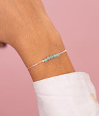 Bracelet chaîne et barrette d'Amazonite Argent 925 - 1