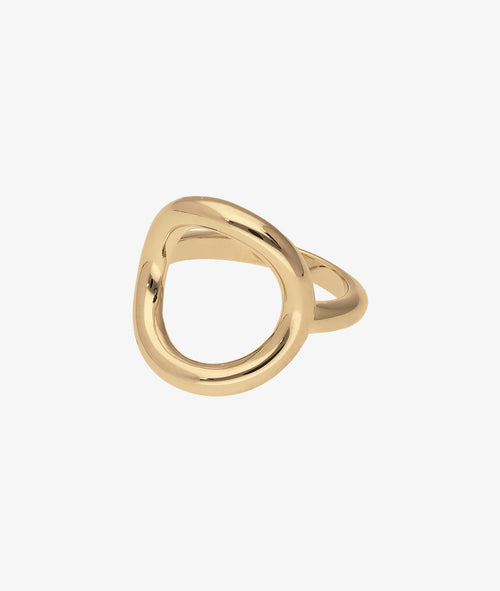 Bague anneau épais Plaqué or - 2