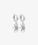 Boucles d'oreilles créoles et scarabée Argent 925 - 2