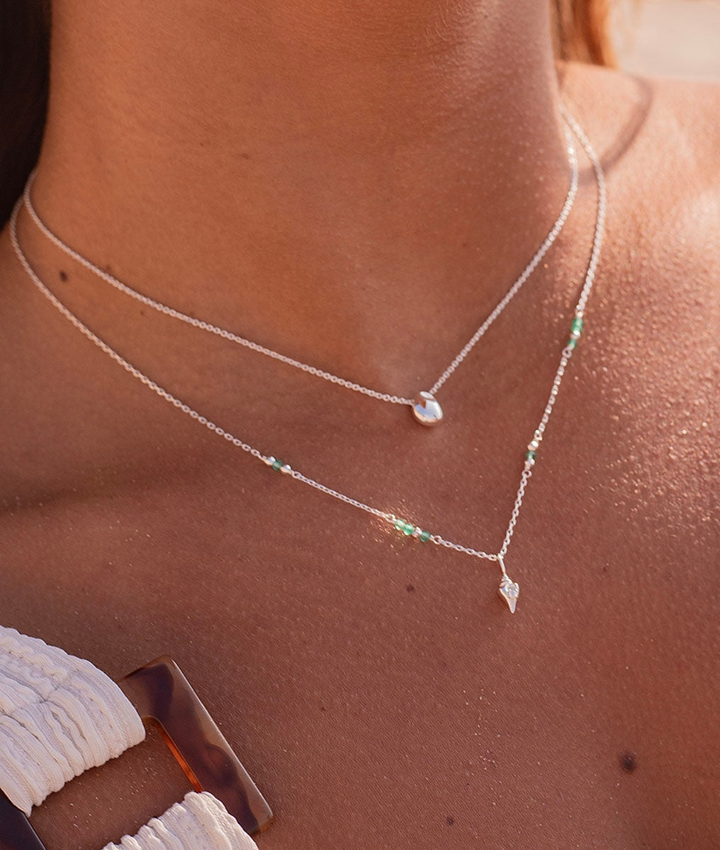 Duo goutte et coquillage Argent 925 - 1