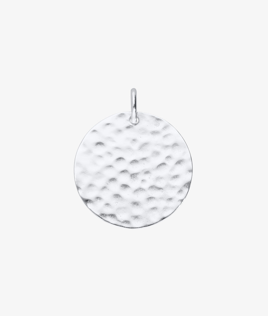 Grande médaille martelée 2 cm Argent 925 - 1