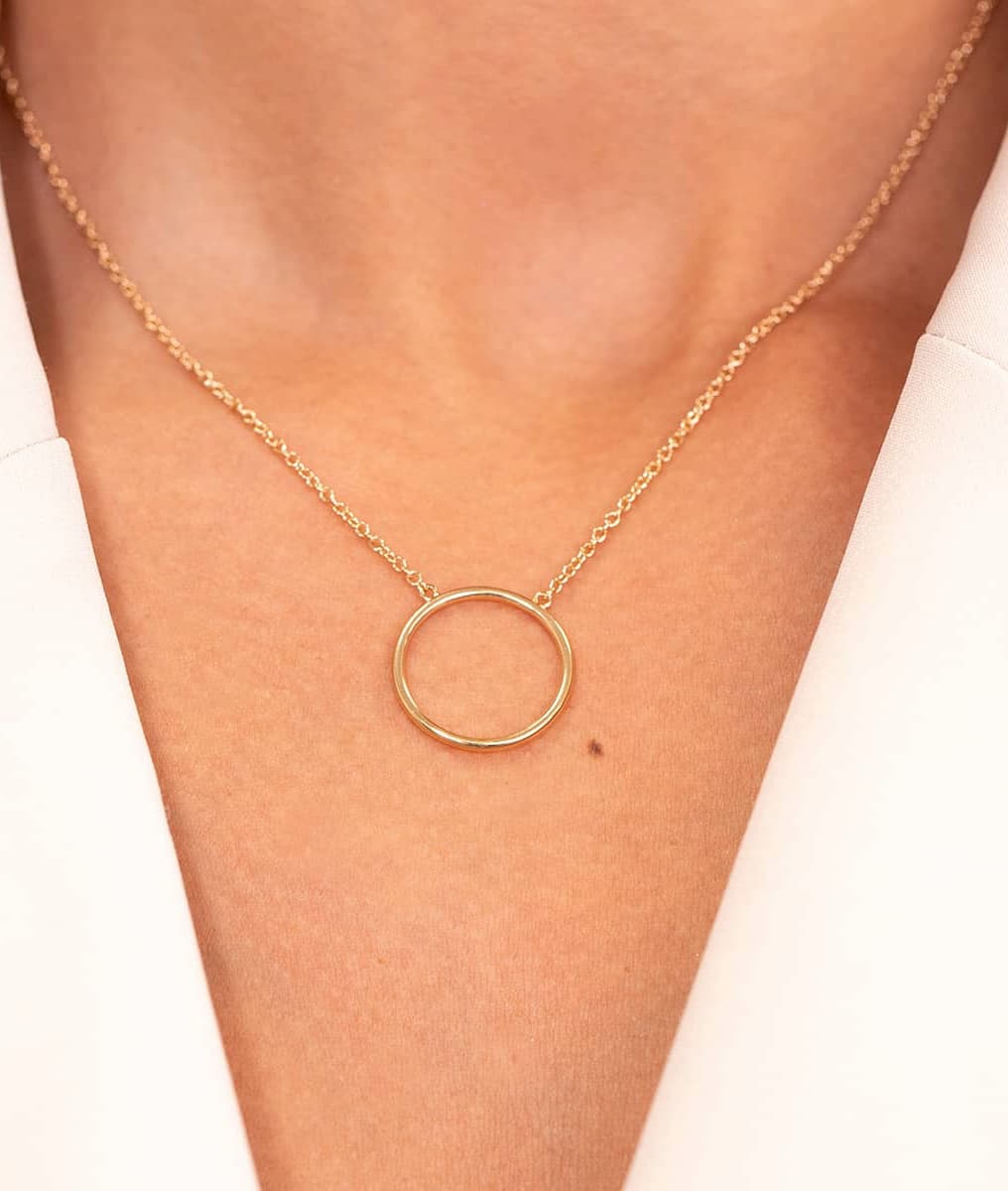 Collier chaîne petit anneau Plaqué or - 2
