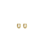 Boucles d'oreilles mini créoles facettées Plaqué or - 2