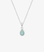 Collier chaîne et pendentif goutte Amazonite Argent 925 - 2