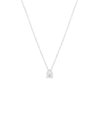Collier chaîne et médaille cadenas goutte Argent 925 - 2