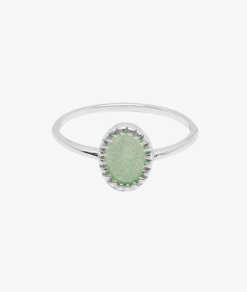 Bague pastille Aventurine ovale Argent 925 - 2