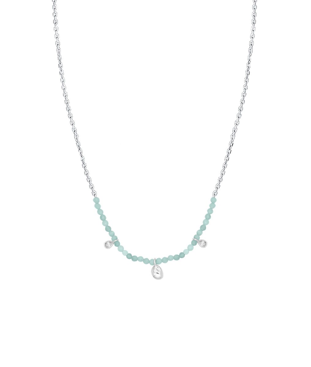 Collier Amazonite et gouttes Argent 925 - 2