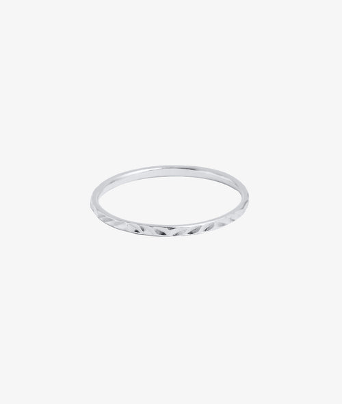 Bague fine alliance ciselée Argent 925 - 2
