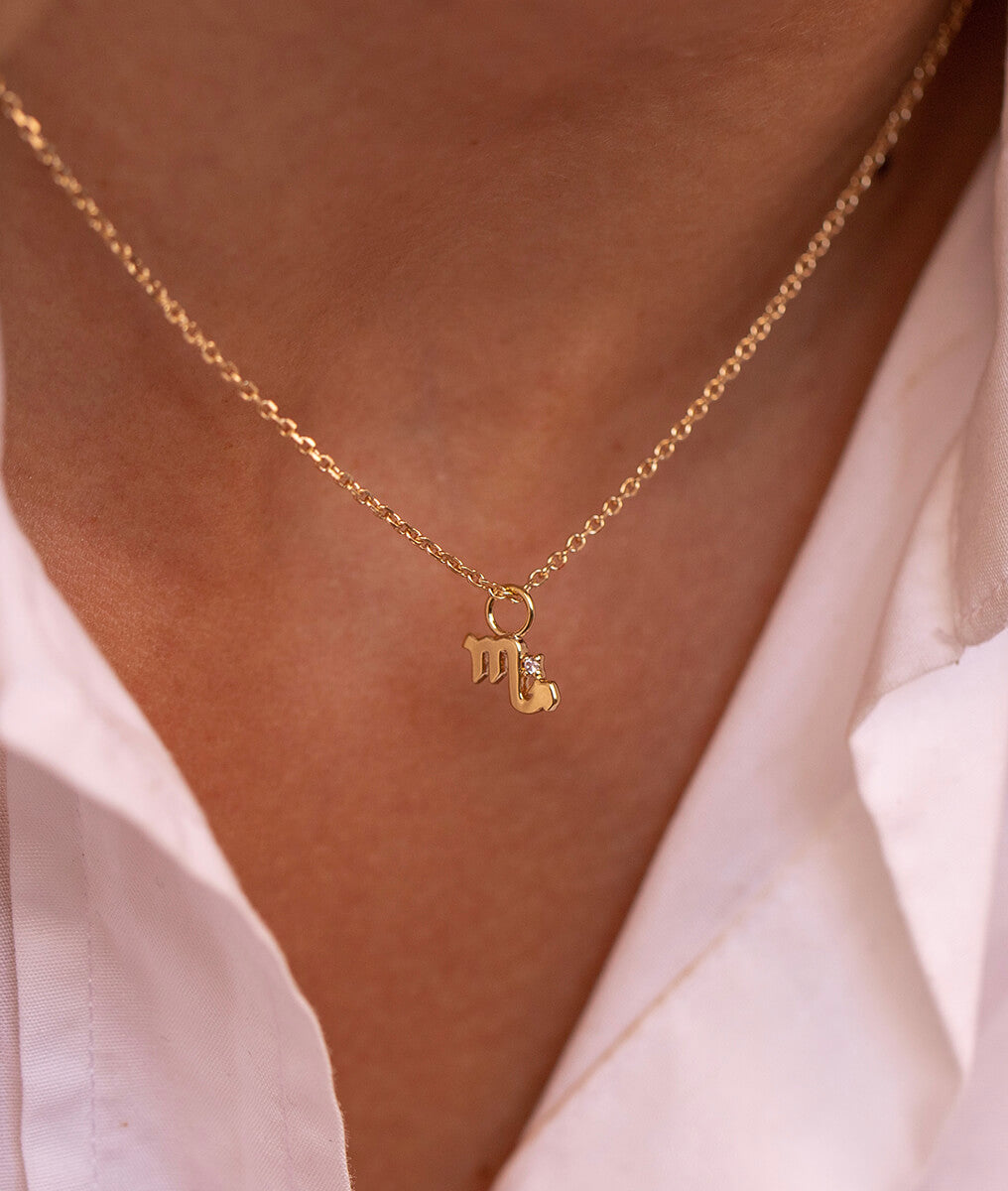 Collier chaîne médaille Astro Plaqué or - 1
