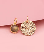 Duo de charms Maya et Labradorite Plaqué or - 1