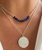 Collier chaîne grande médaille Maya Argent 925 - 2