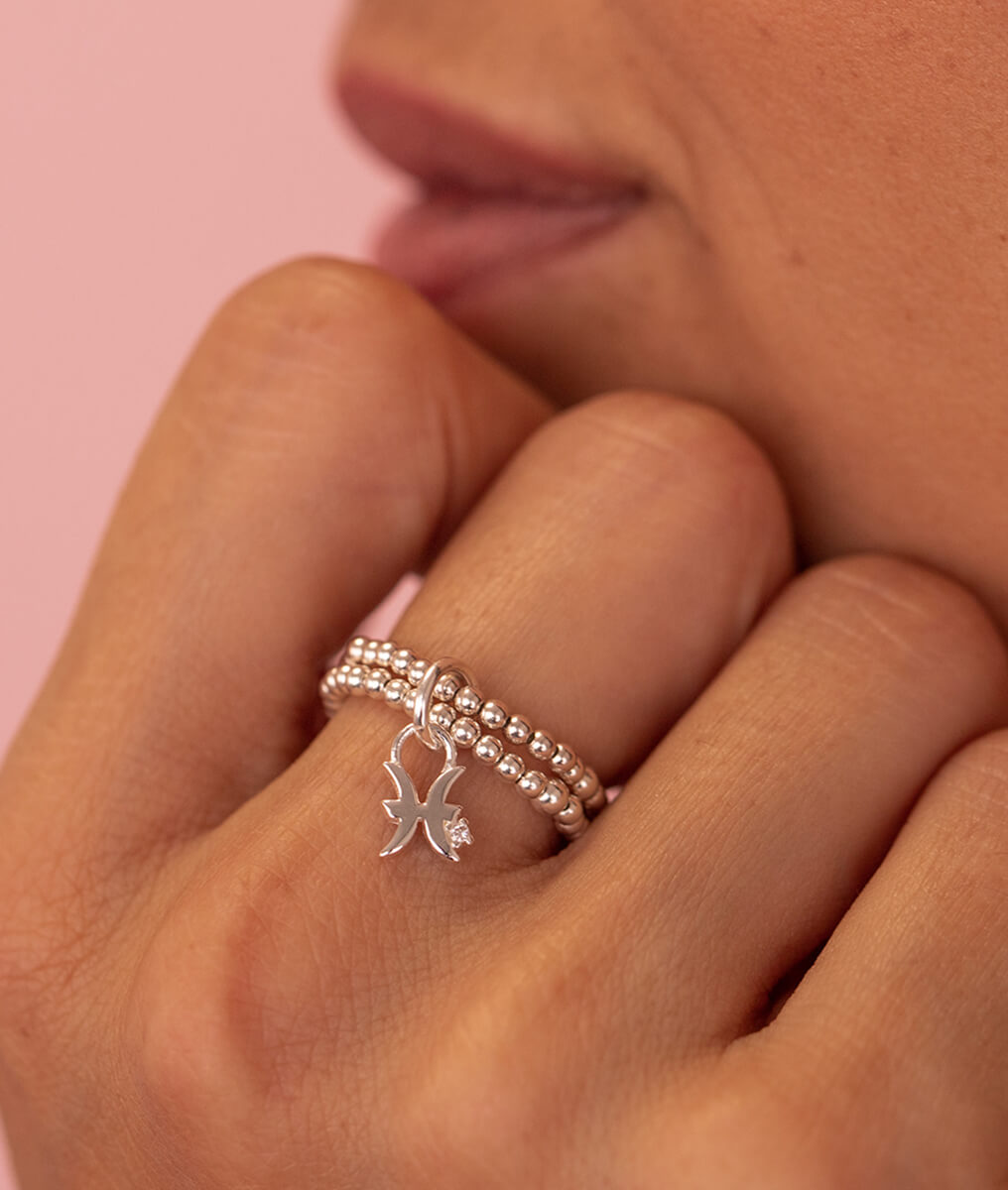 Bague perles 2 rangs et pendentif Astro Argent 925 - 1