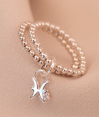 Bague perles 2 rangs et pendentif Astro Argent 925 - 2