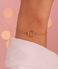 Bracelet chaîne anneaux fins entrelacés Plaqué or - 1