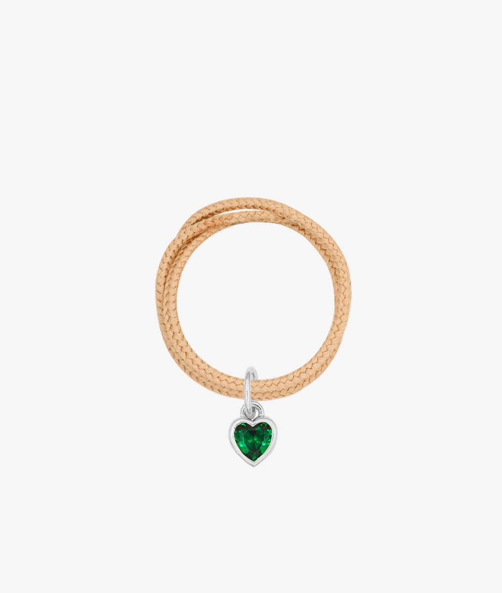 Bague cordon et petit coeur zircon Argent 925 - 2