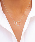 Collier deux anneaux fins Argent 925 - 1