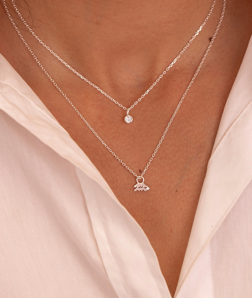 Duo Astro et zircons Argent 925 - 2