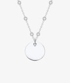 Collier chaîne perlée et médaille Argent 925 - 2