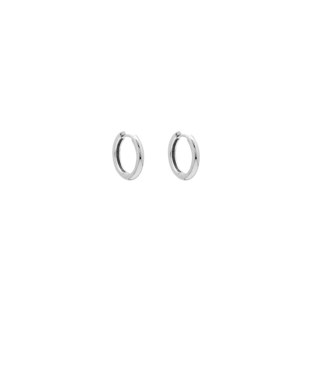 Boucles d'oreilles créoles lisses Argent 925 - 2