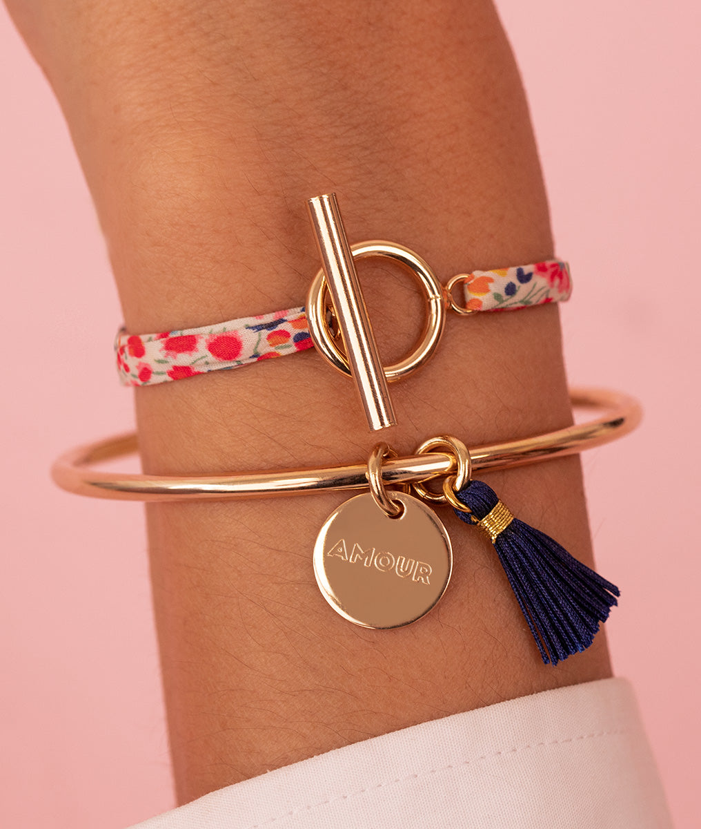 Duo Liberty médaille et pompon Plaqué or - 1