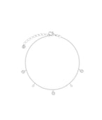Bracelet gouttes et zircons suspendus Argent 925 - 2