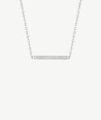 Collier chaîne et barrette texturée Argent 925 - 2