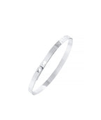 Bracelet Jonc cadenas martelé Argent 925 - 2