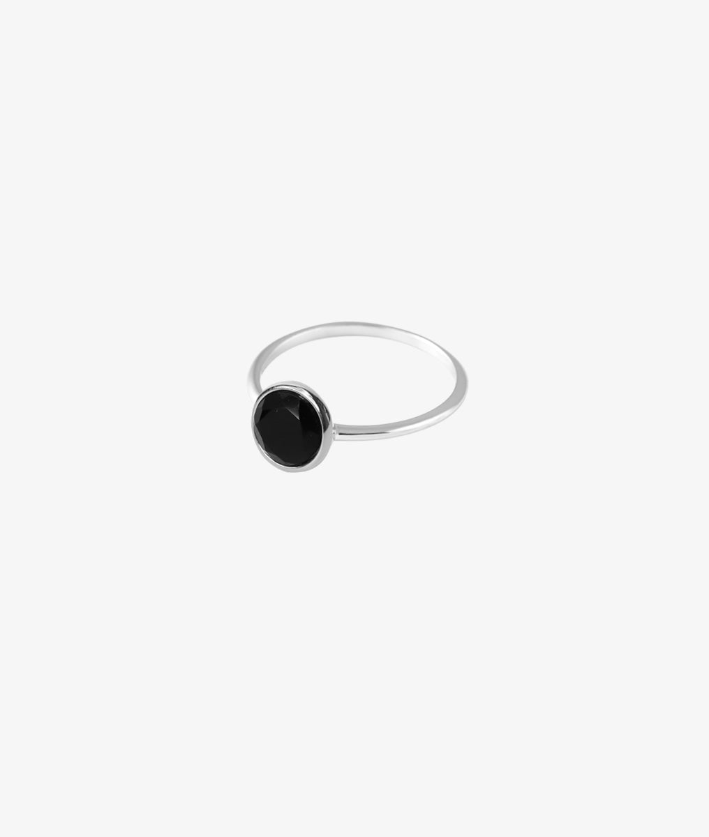 Bague pastille Onyx Argent 925 - 2